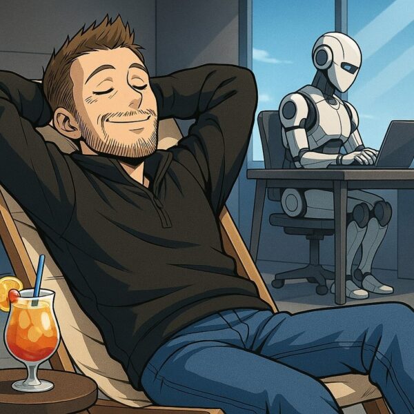 Image de Jessy qui se repose après avoir Automatiser la gestion d'un site WordPress