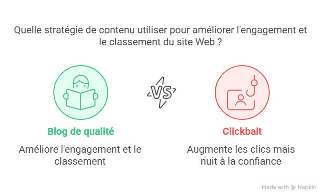 Blog de qualité X clickbait